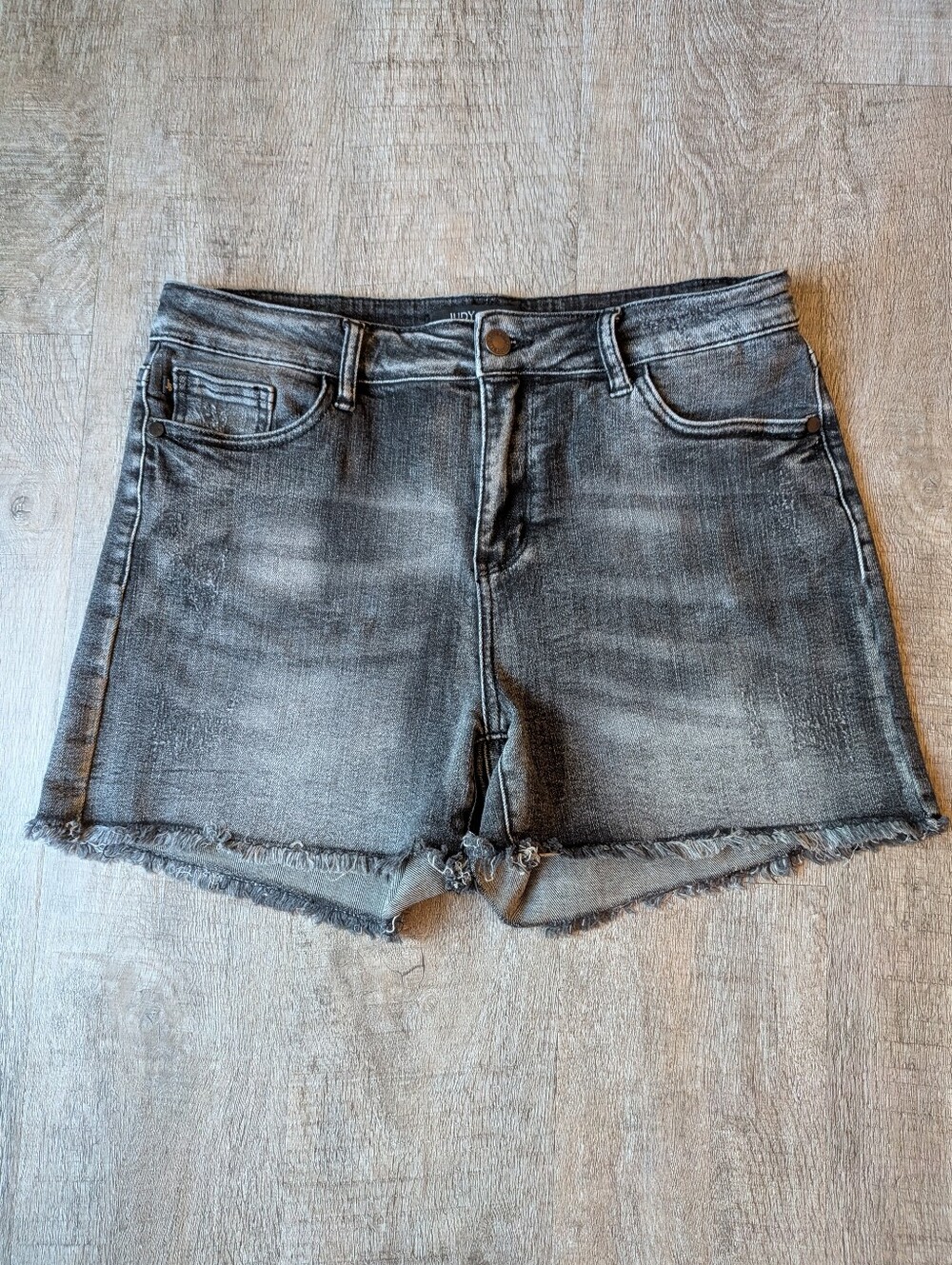 Judy Blue Black Faded Wash Cutoff Shorts Size L JB150035